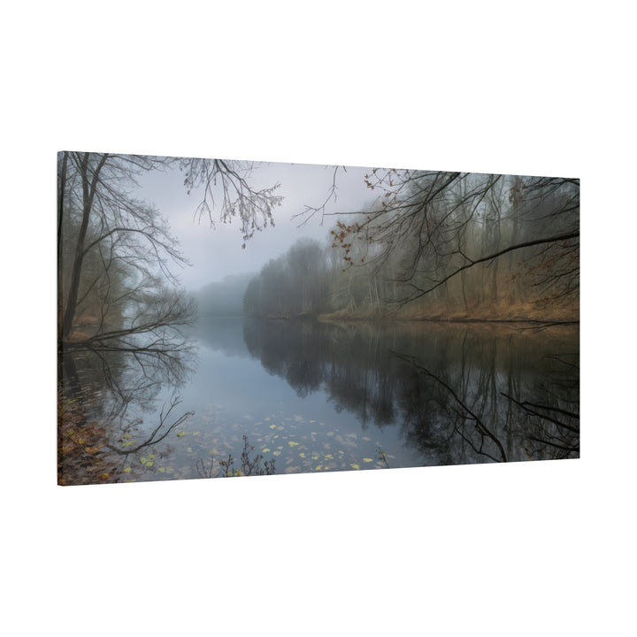Foggy River Landscape Canvas Print – Nature Wall Art