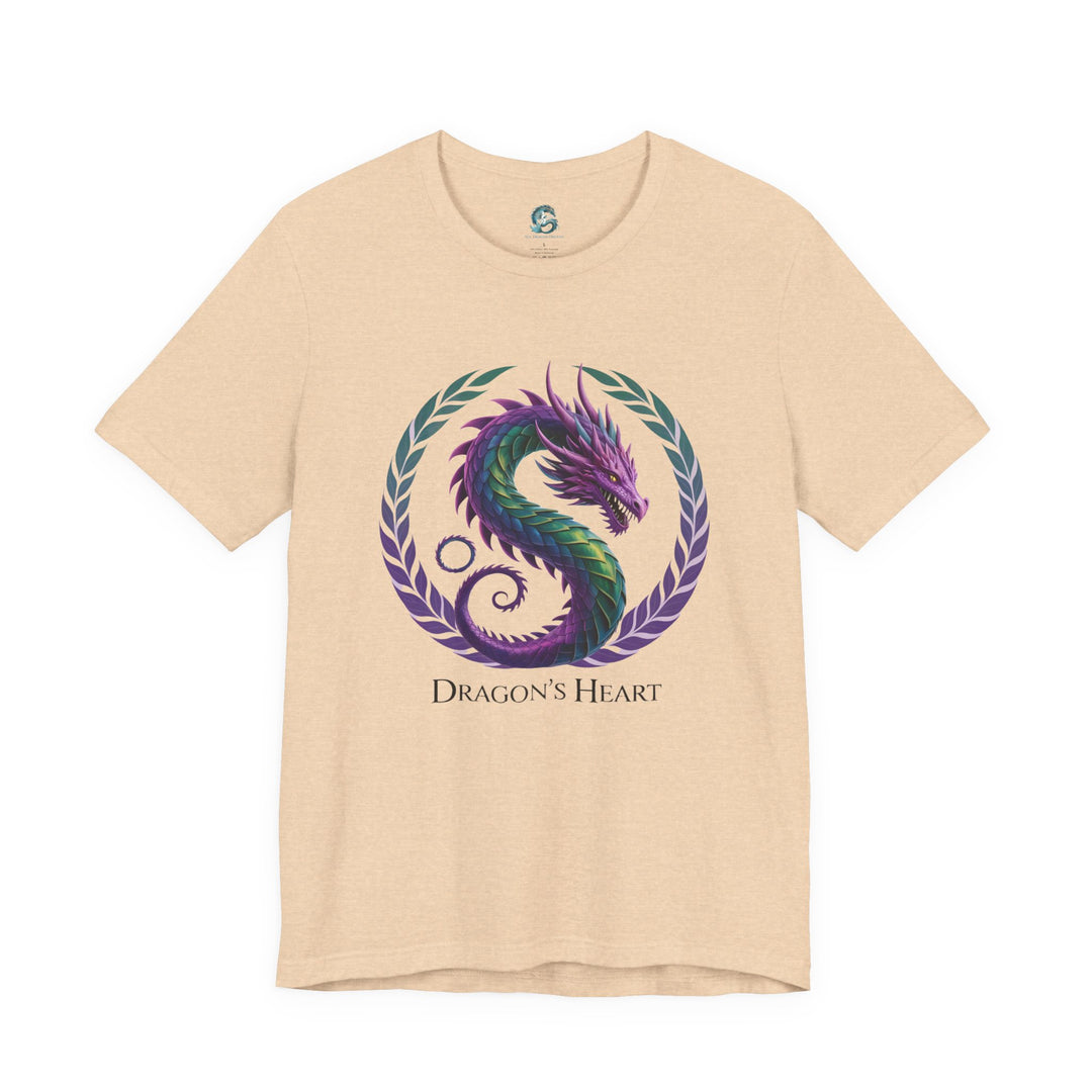 Mythical Dragon's Heart Unisex Tee, Fantasy Shirt, Gift for Gamers, Unique Dragon Design, Casual Wear, Dragon Lover's Apparel
