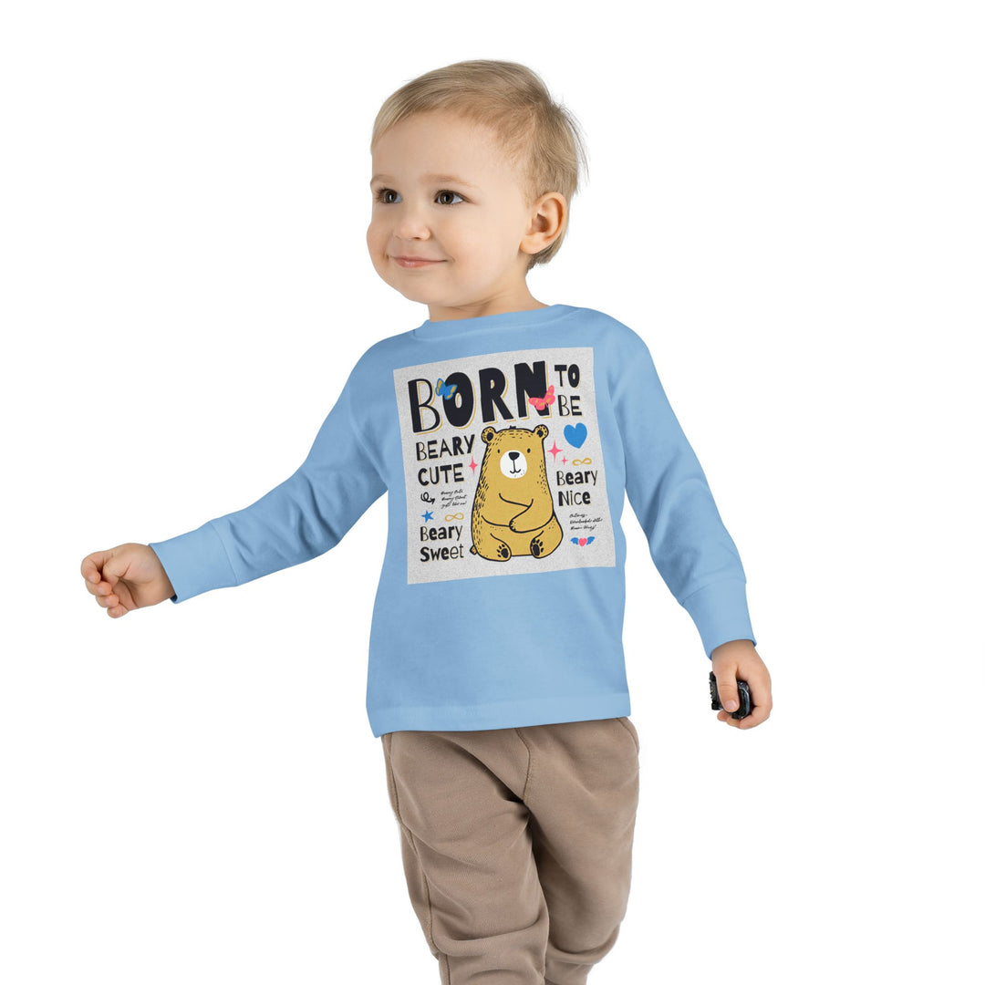 Toddler Long Sleeve Tee - Born To Be Beary Cute