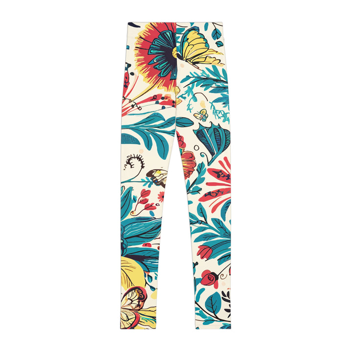 Colorful Floral Youth Leggings - Perfect for Spring & Summer Playtime