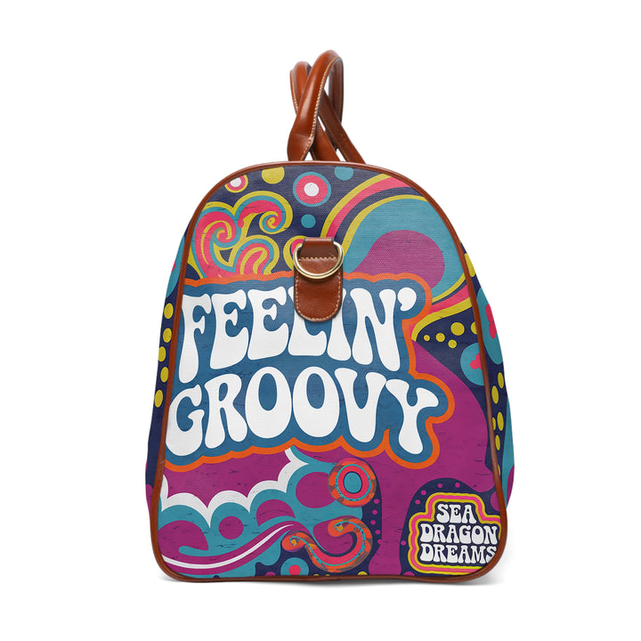 Waterproof Travel Bag - 'Feelin' Groovy' Weekender for Adventurers