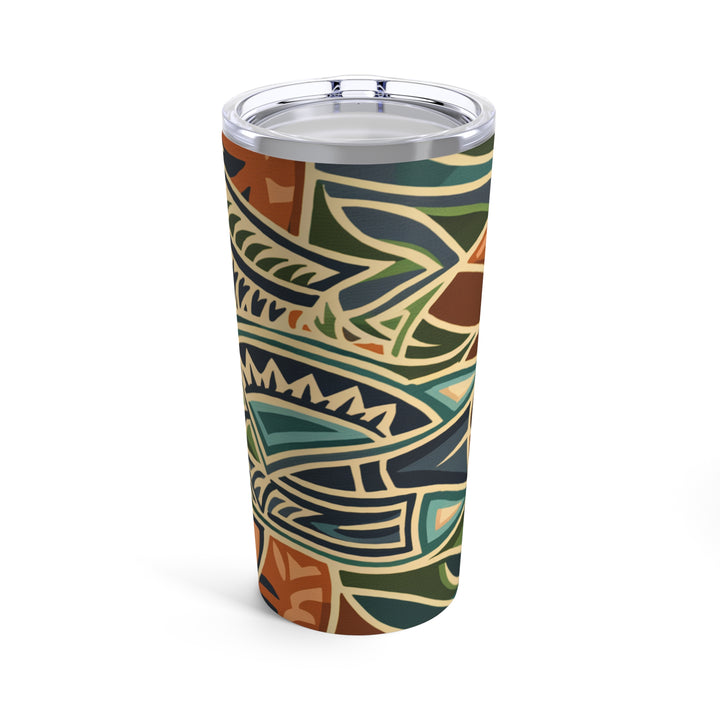 Tumbler 20oz - Orange Tribal