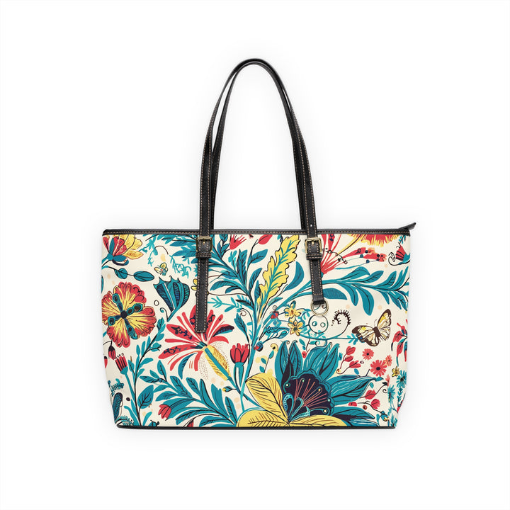 PU Leather Shoulder Bag - Summer Flowers