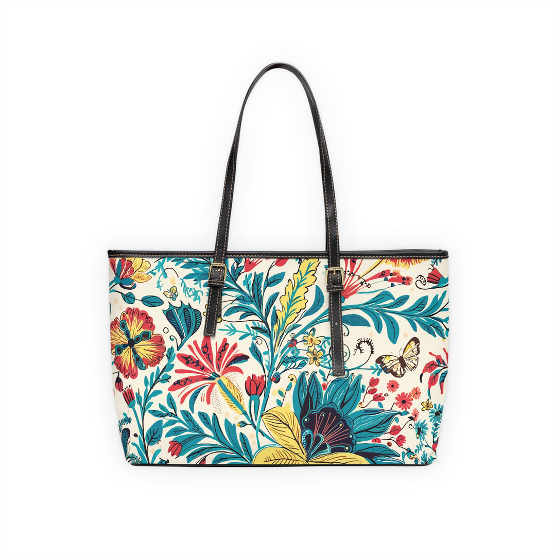 PU Leather Shoulder Bag - Summer Flowers