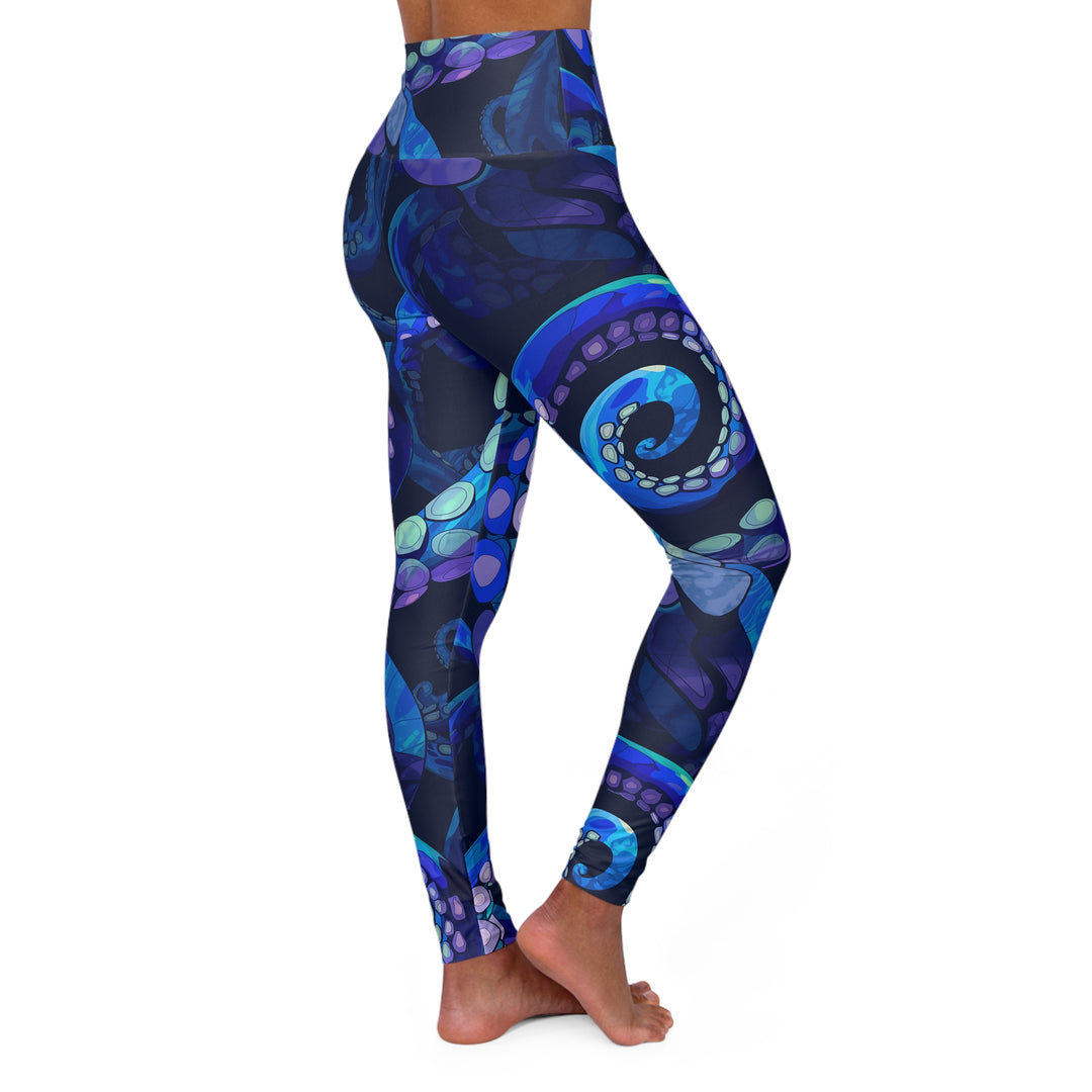 High Waisted Yoga Leggings - Octopus Delight