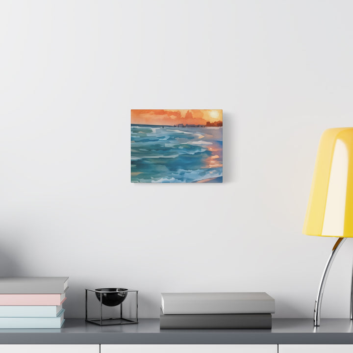 Coastal Sunset Canvas Art – Ocean and Beach Wall Décor