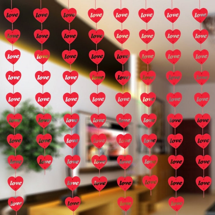 DIY Heart and Flower Hanging Curtain