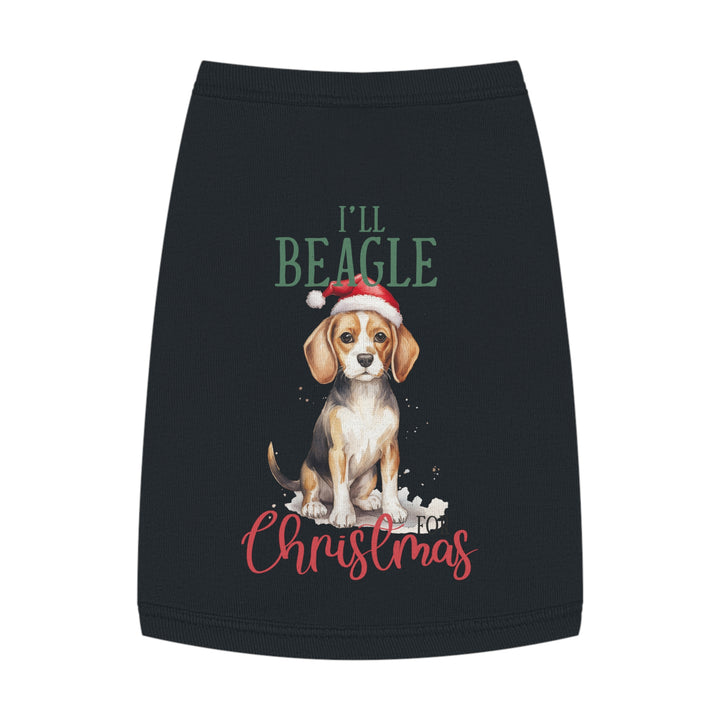Festive Beagle Pet Tank Top - Holiday Dog Apparel - I'm Beagle for Christmas
