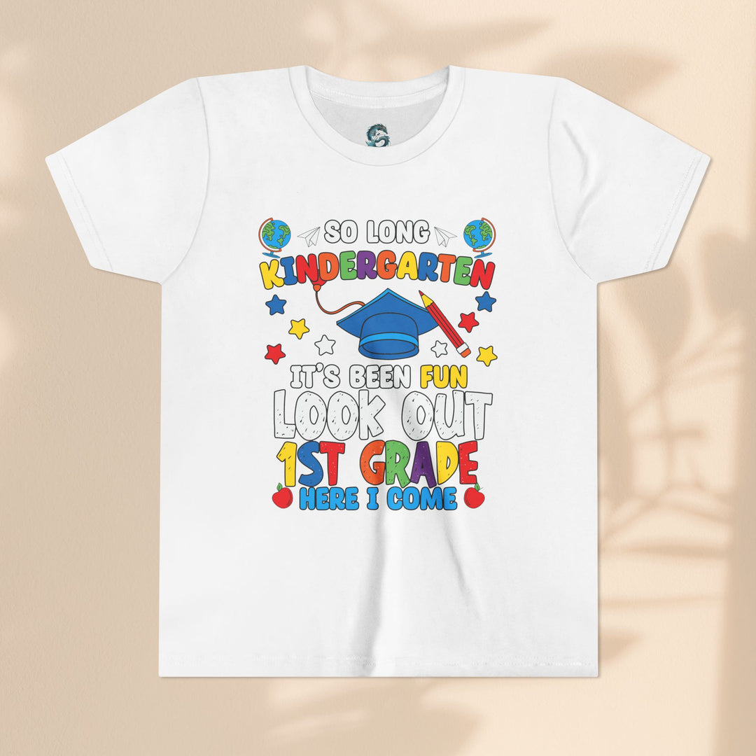 Look Out First Grade Here I Come T-Shirt - Graduation Celebration Tee, Kindergarten to 1st Grade Transition T-Shirt,