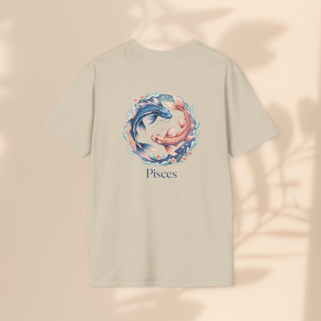 Pisces Zodiac T-Shirt, Softstyle Tee, Astrological Gift, Horoscope Apparel, Birthday Gift for Pisces, Astrology Merch