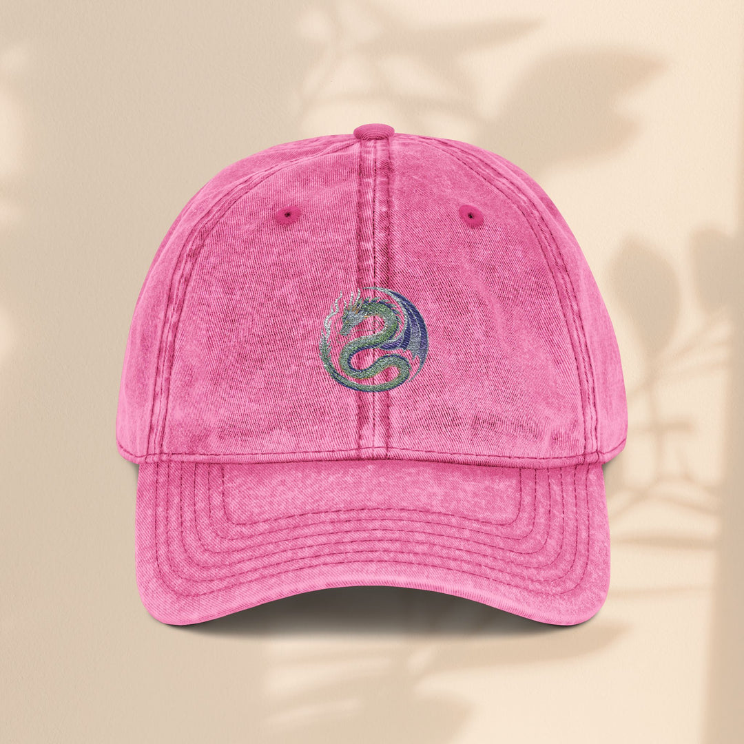 Vintage Embroidered Dragon Cap, Retro Baseball Hat, Gift for Her, Boho Accessories, Festival Wear, Casual Outfit