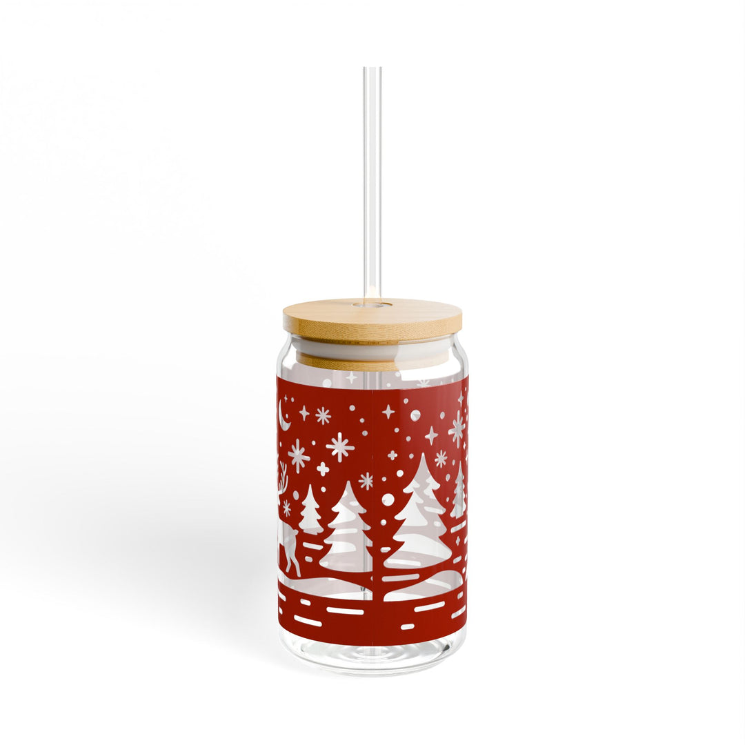 Christmas Deer Sipper Glass