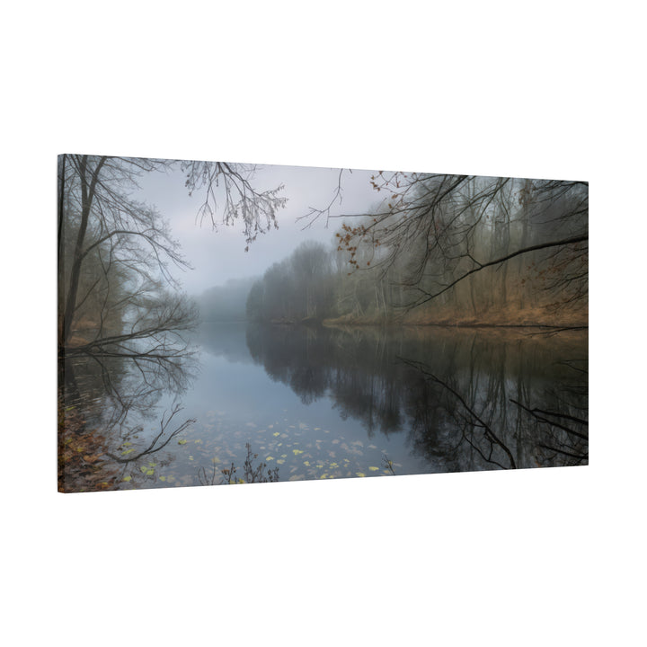 Foggy River Landscape Canvas Print – Nature Wall Art