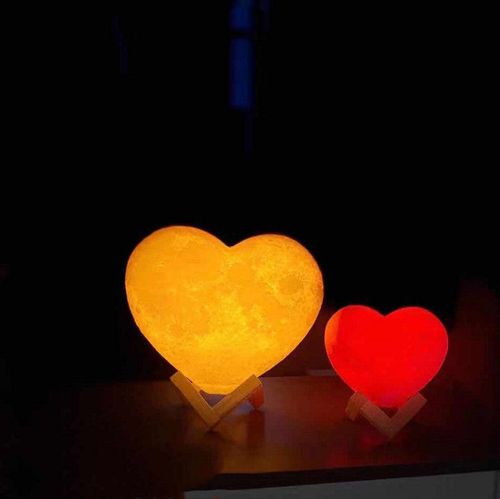 Heart-Shaped Moon Night Light with Remote Control