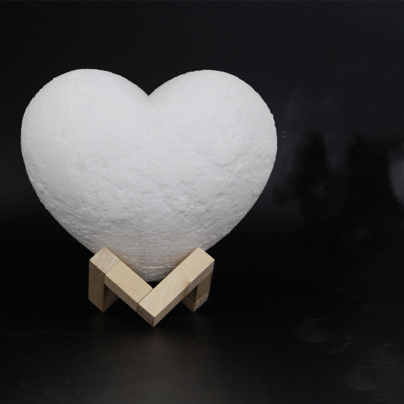 Heart-Shaped Moon Night Light with Remote Control