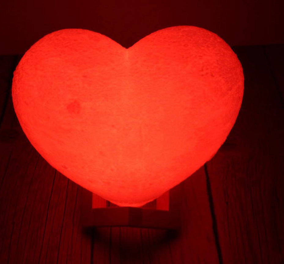 Heart-Shaped Moon Night Light with Remote Control