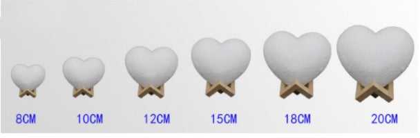 Heart-Shaped Moon Night Light with Remote Control