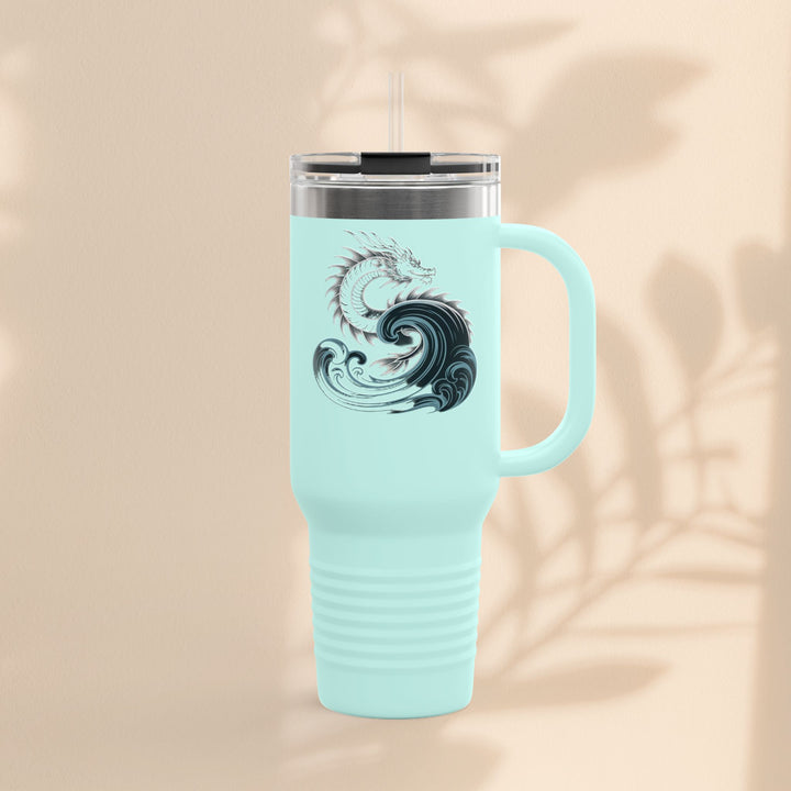 Ocean Waves Insulated Travel Mug, 40oz | Perfect for Outdoor Adventures, Gifts for Travelers, Summer Picnics, Hiking, Coffee Lovers