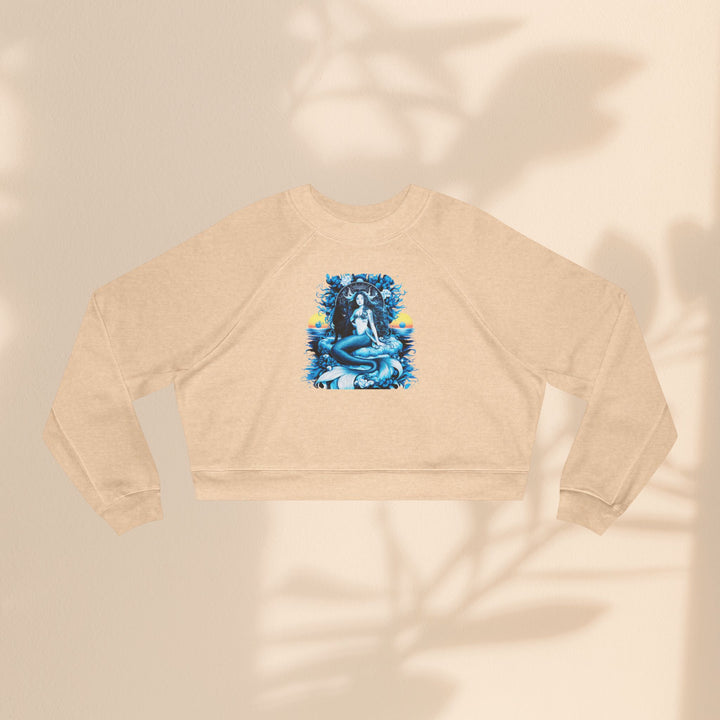 Majestic Mermaid Women's Cropped Fleece Pullover - Cozy Stylish Sweatshirt