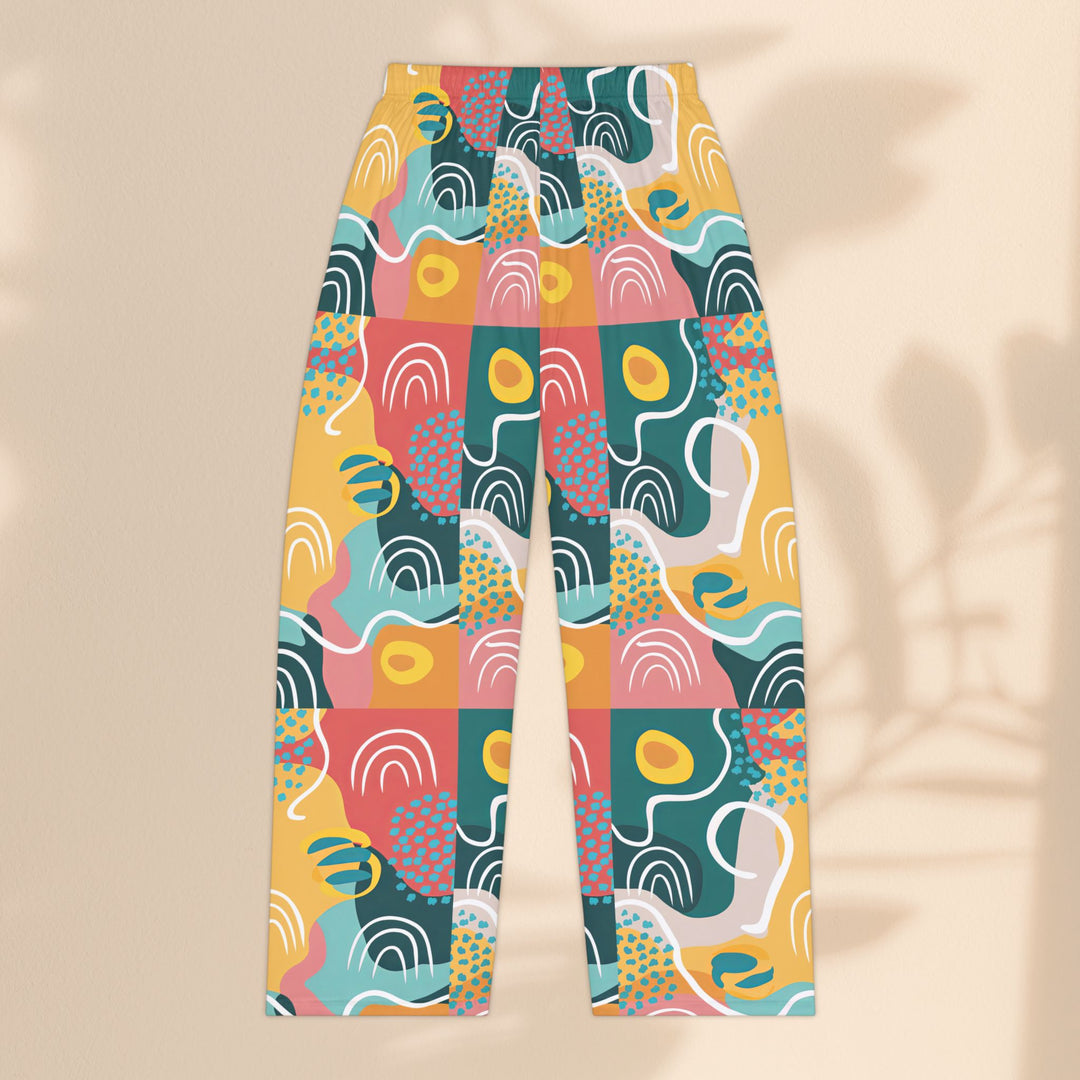 Abstract Colorblock Women's Pajama Pants — Cozy Lounge Bottoms