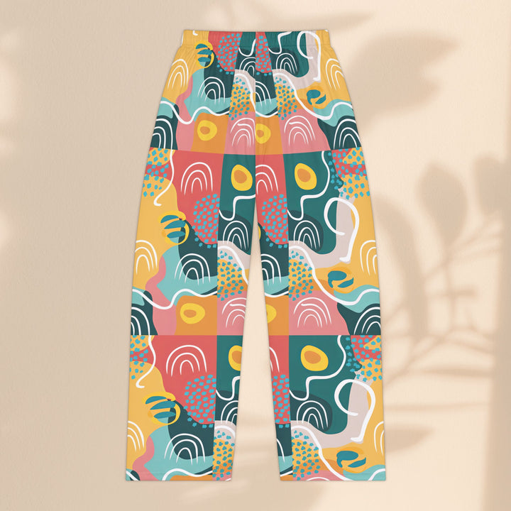 Abstract Colorblock Women's Pajama Pants — Cozy Lounge Bottoms