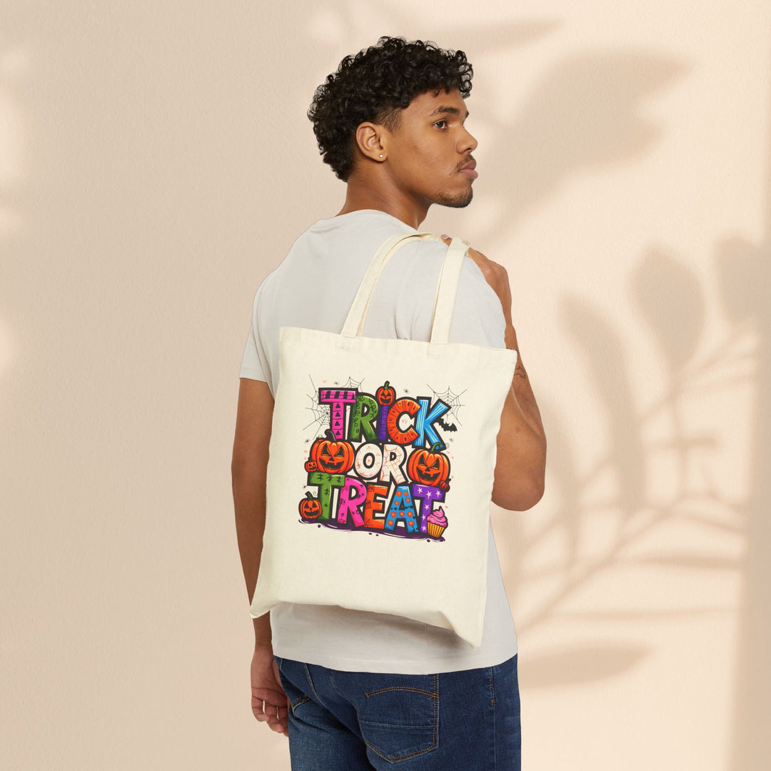 Halloween Trick or Treat Tote Bag - Cotton Canvas