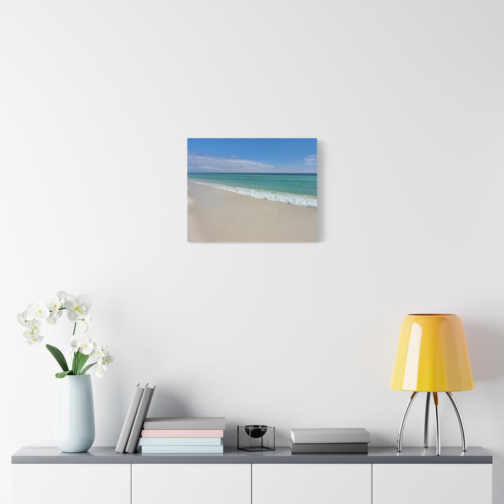 Beach Shoreline Matte Canvas Print – Tranquil Ocean Wall Art