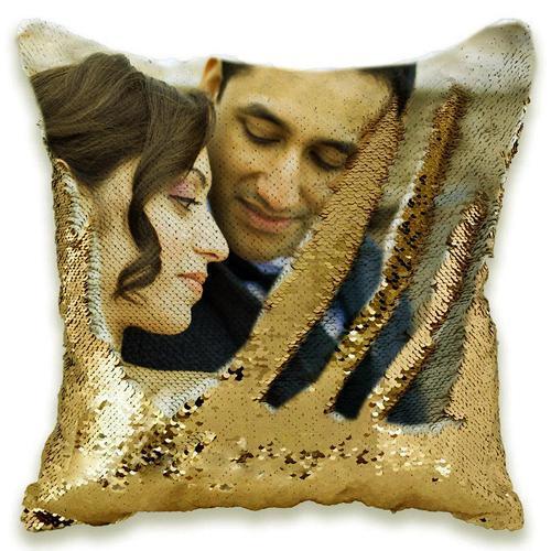 Custom Photo Sequin Cushion Cover
