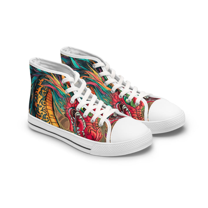 Women's High Top Sneakers - Fire Dragon