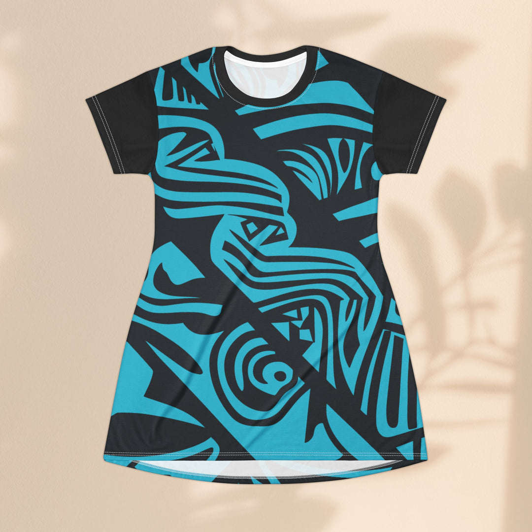 T-Shirt Dress - Tribal Blue