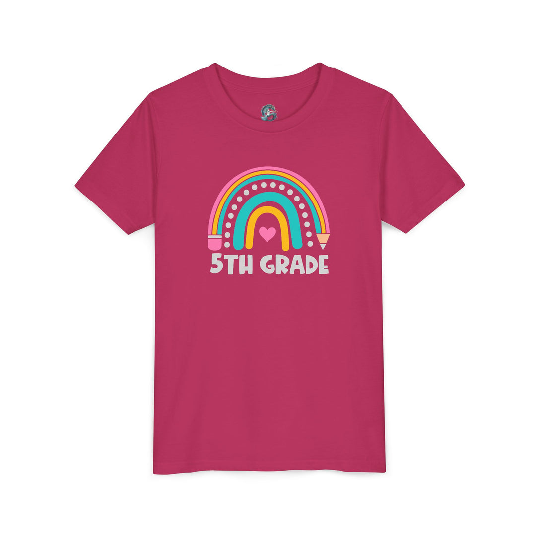 Rainbow 5th Grade Youth Tee, Back to School Shirt, Kids Birthday Gift, Elementary Student Apparel, Classroom Outfit, Fun Kids Wear