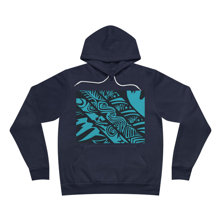 Unisex Sponge Fleece Pullover Hoodie - Blue Tribal