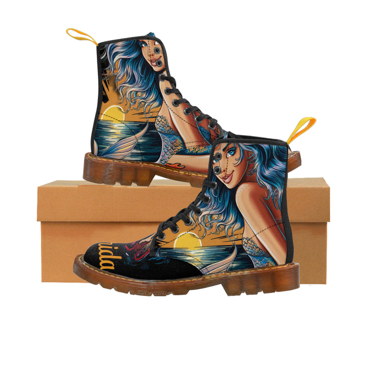 Women's Canvas Boots - Florida Mermaid