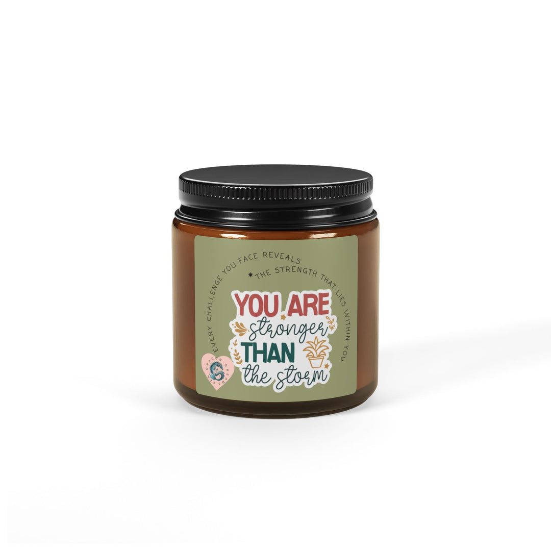 Scented Soy Candle (Multi-Size, Amber Jar) - Stronger Than The Storm