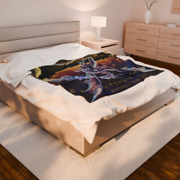 Fantasy Dragon Velveteen Plush Blanket - Rise, Heal, Conquer