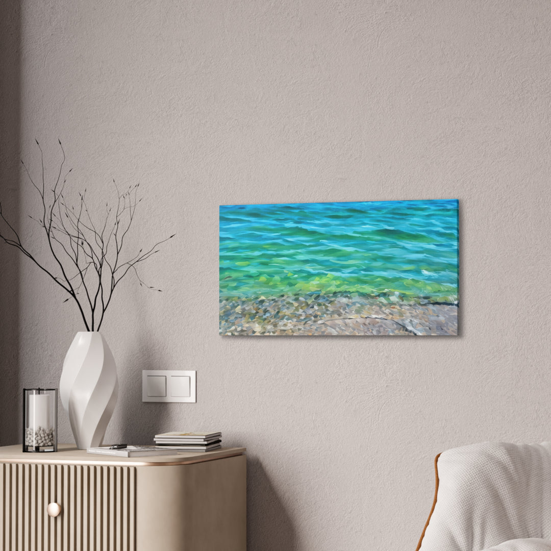 Coastal Serenity Seascape Canvas Art Print