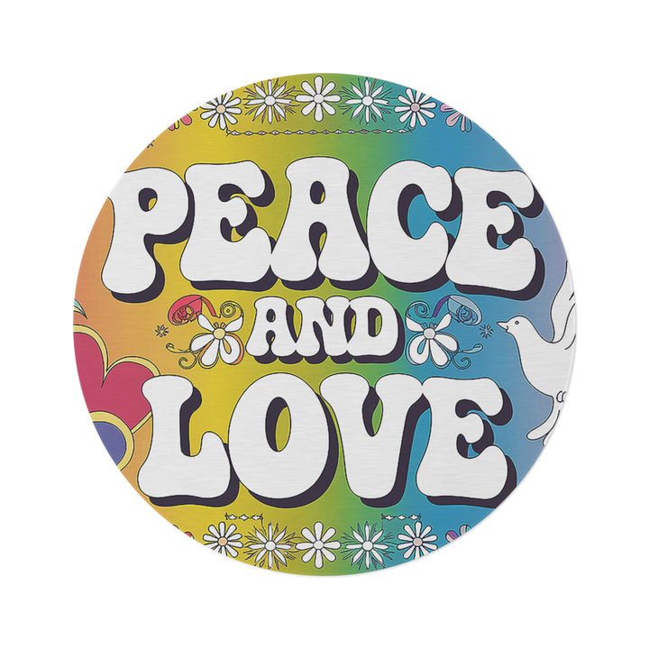 Colorful Peace and Love Rug