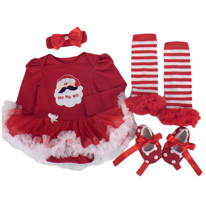 Newborn Baby Christmas Clothing 4-Piece Gift Set