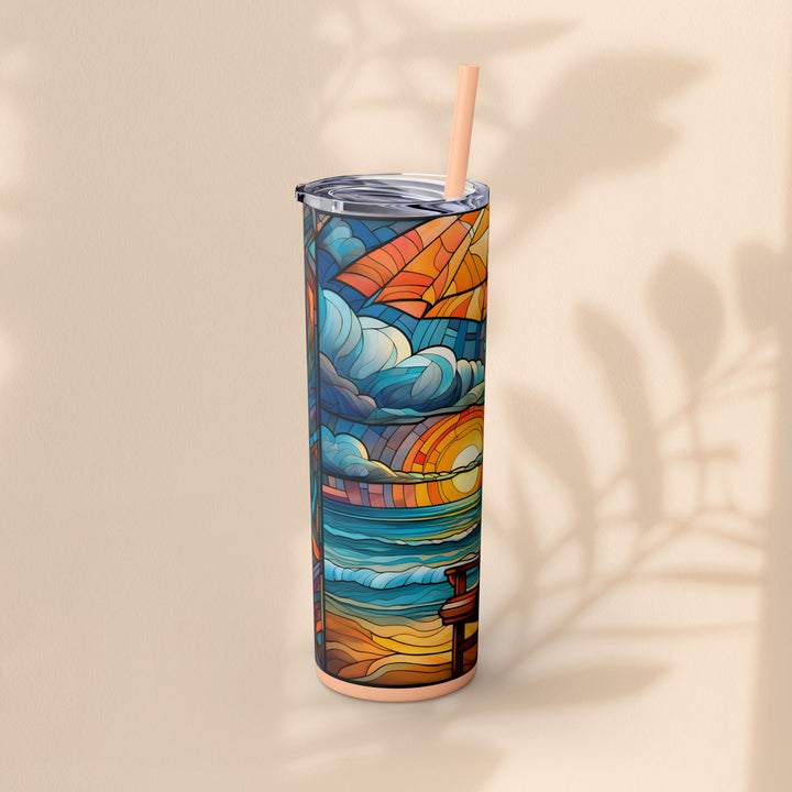 Skinny Tumbler with Straw, 20oz - Beach Chair Life