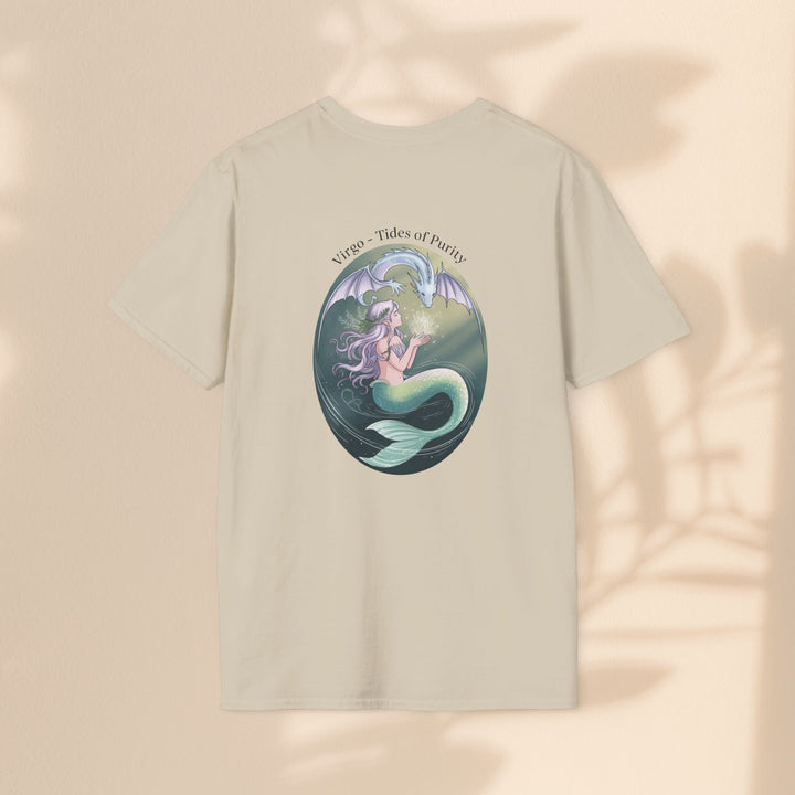 Mermaid Virgo T-Shirt, Ocean Art Tee, Summer Fashion, Gift for Beach Lovers, Sea Creature Apparel