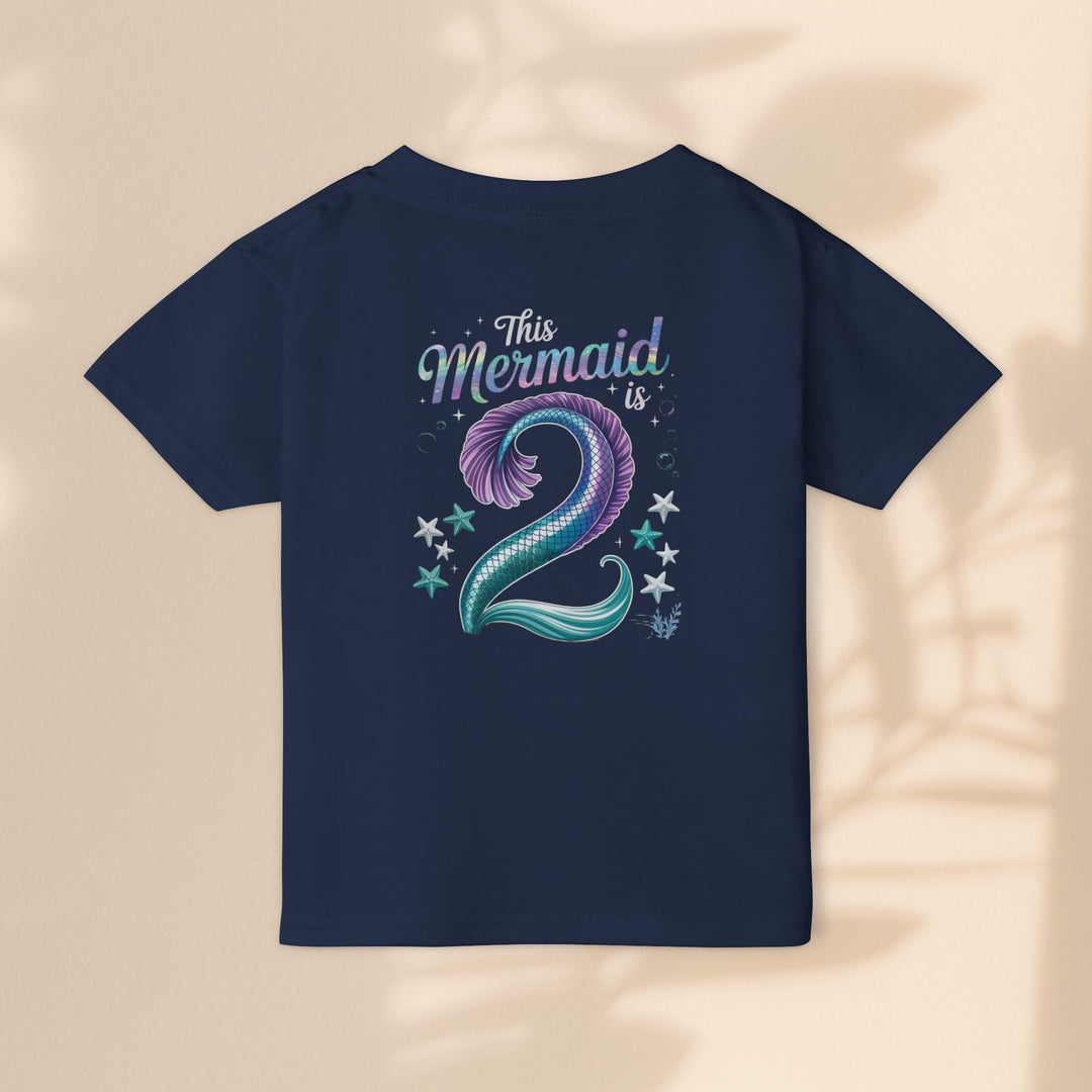2 year old Mermaid Toddler T-Shirt | Cute Birthday Shirt, Kids Apparel, Toddler Gift, Mermaid Theme, Ocean Birthday Party