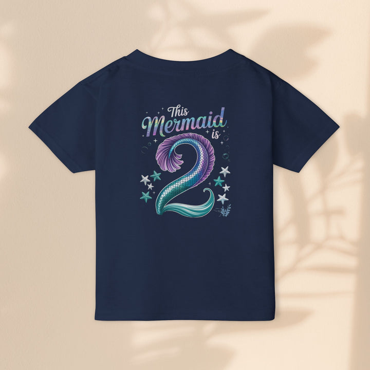 2 year old Mermaid Toddler T-Shirt | Cute Birthday Shirt, Kids Apparel, Toddler Gift, Mermaid Theme, Ocean Birthday Party