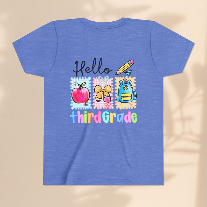 Colorful Third Grade Youth Tee, Back to School Shirt, Kids Graphic T-Shirt, 3rd Grade Celebration Apparel, Cute School Outfit, Fun [...]
