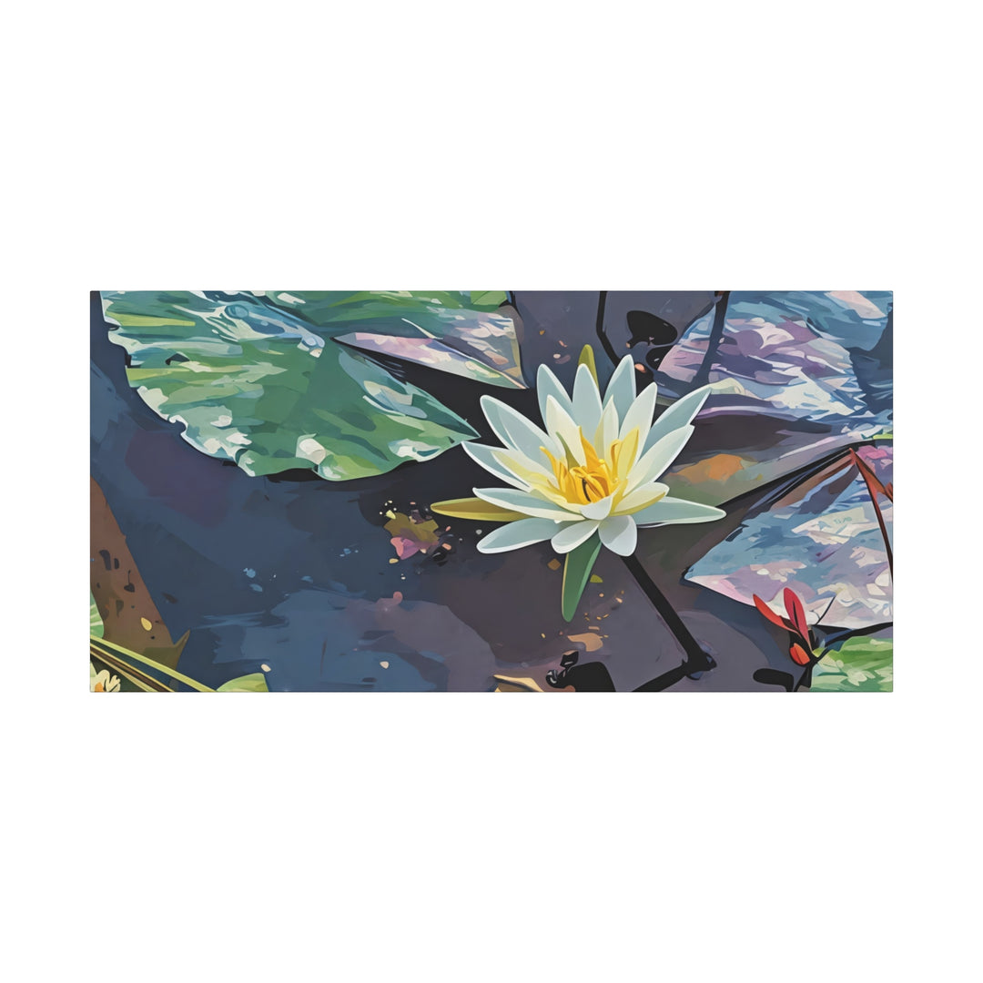 Water Lily Canvas Art Print – Nature Wall Décor