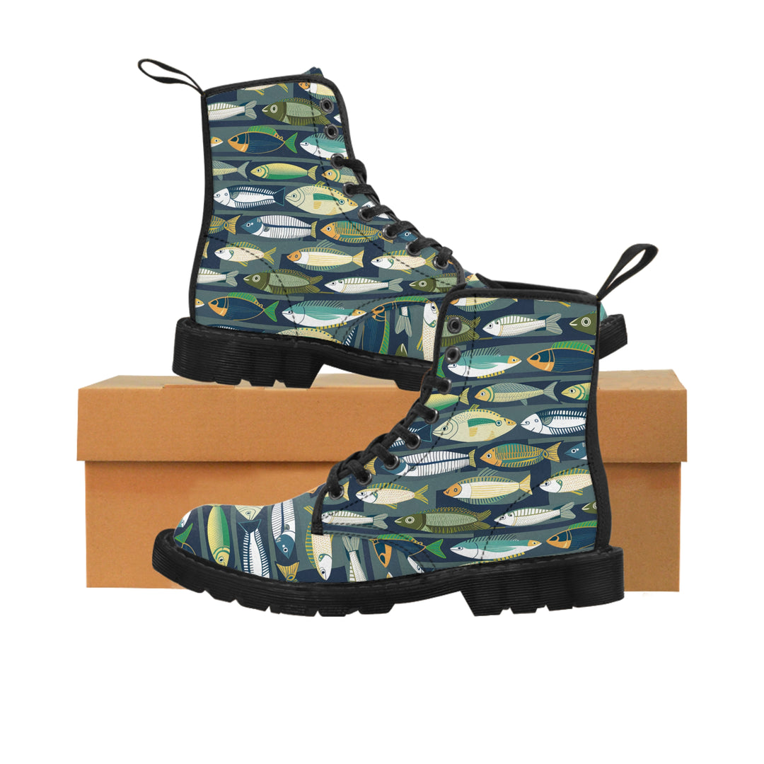 Men's Canvas Boots - Fishing Line