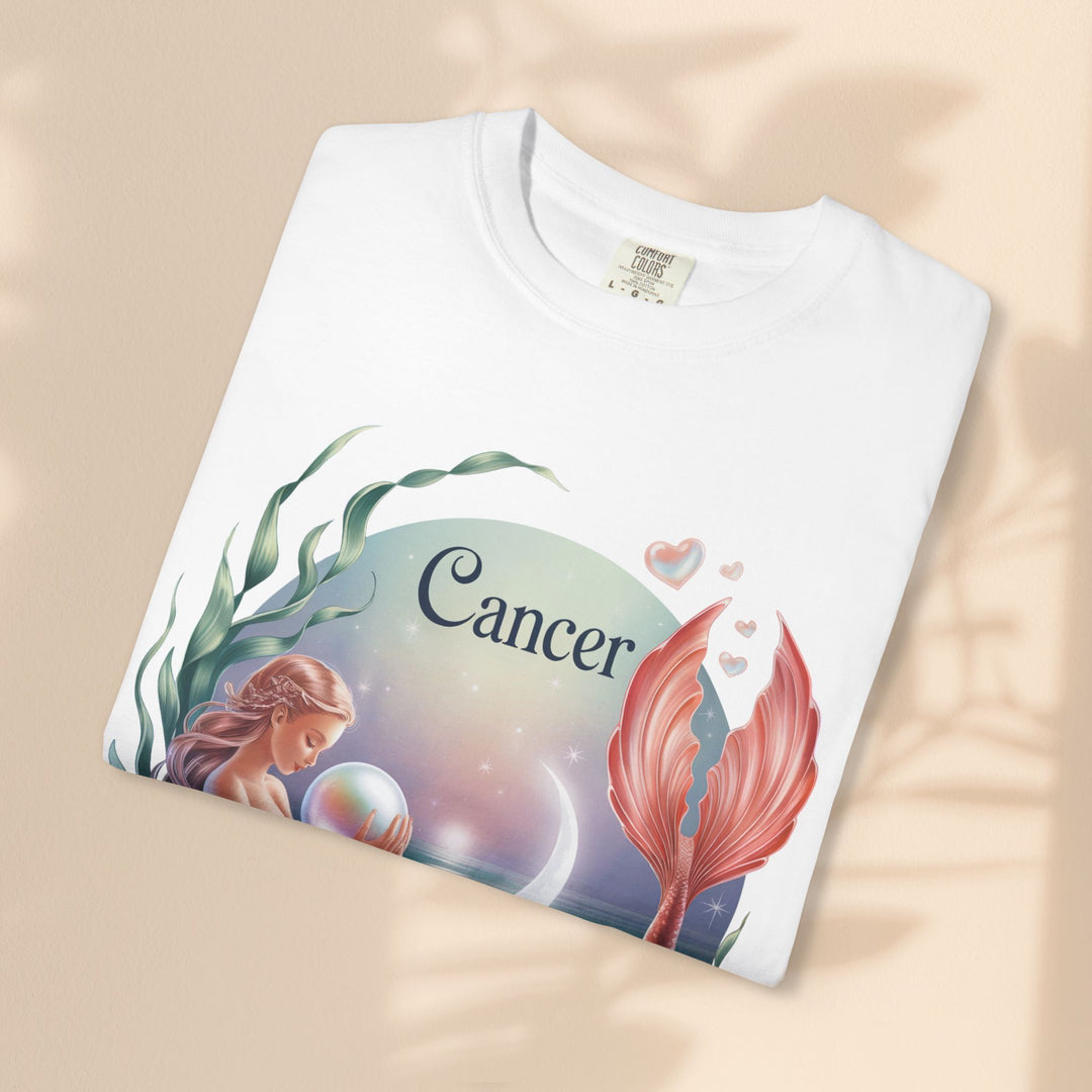 Cancer Zodiac Mermaid T-shirt, Astrology Tee, Astrological Sign Shirt, Gift for Cancer, Horoscope T-shirt, Cute Zodiac Apparel