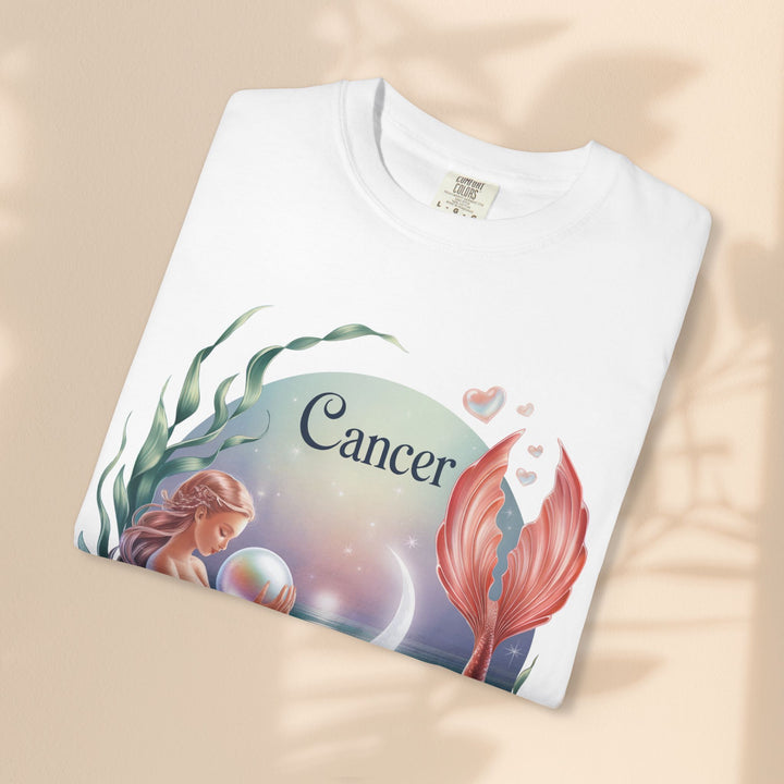 Cancer Zodiac Mermaid T-shirt, Astrology Tee, Astrological Sign Shirt, Gift for Cancer, Horoscope T-shirt, Cute Zodiac Apparel
