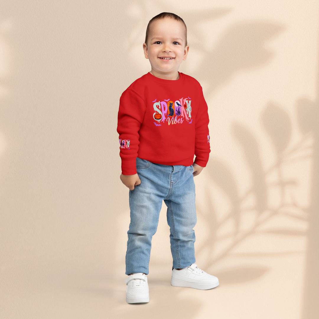 Toddler Spooky Vibes Sweatshirt - Halloween Kids Outfit