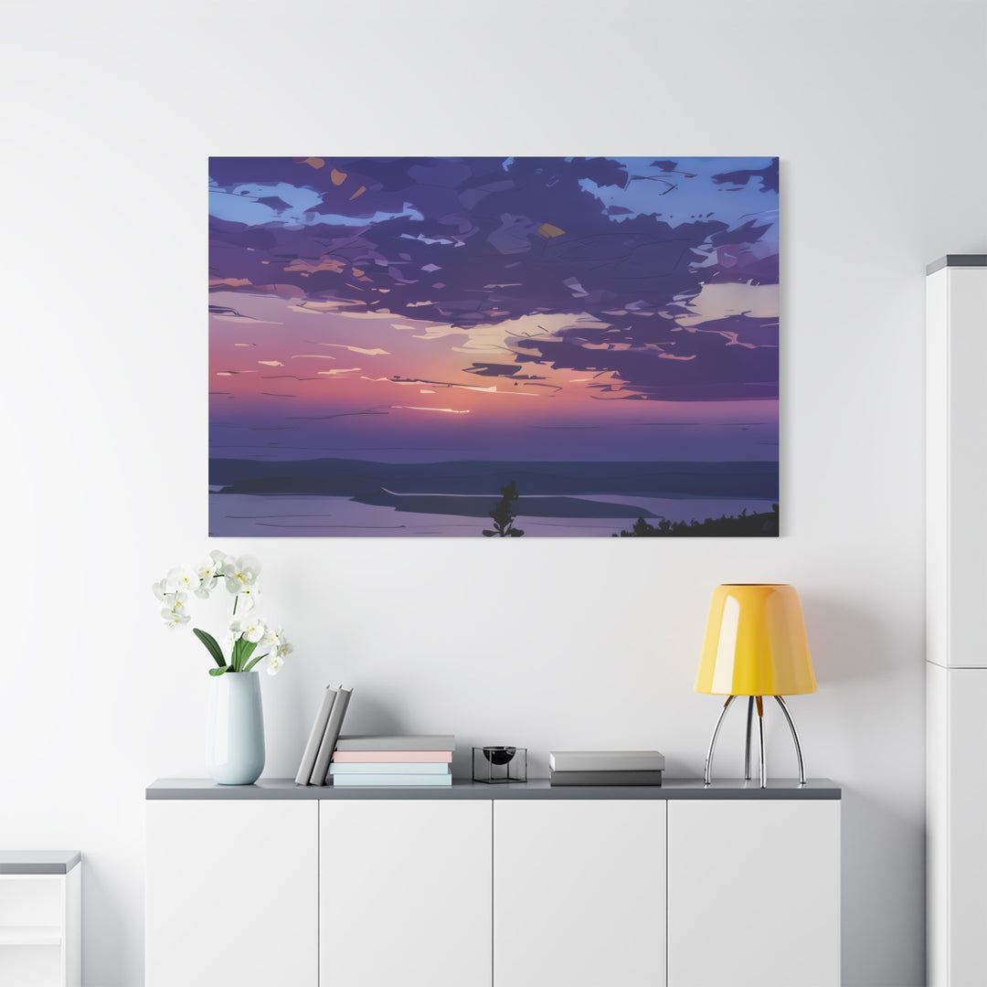 Elegant Sunset Canvas Print for Bedroom and Living Room