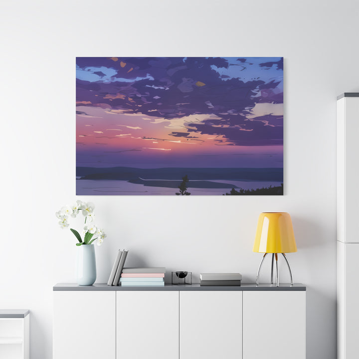 Elegant Sunset Canvas Print for Bedroom and Living Room